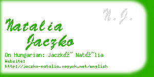 natalia jaczko business card